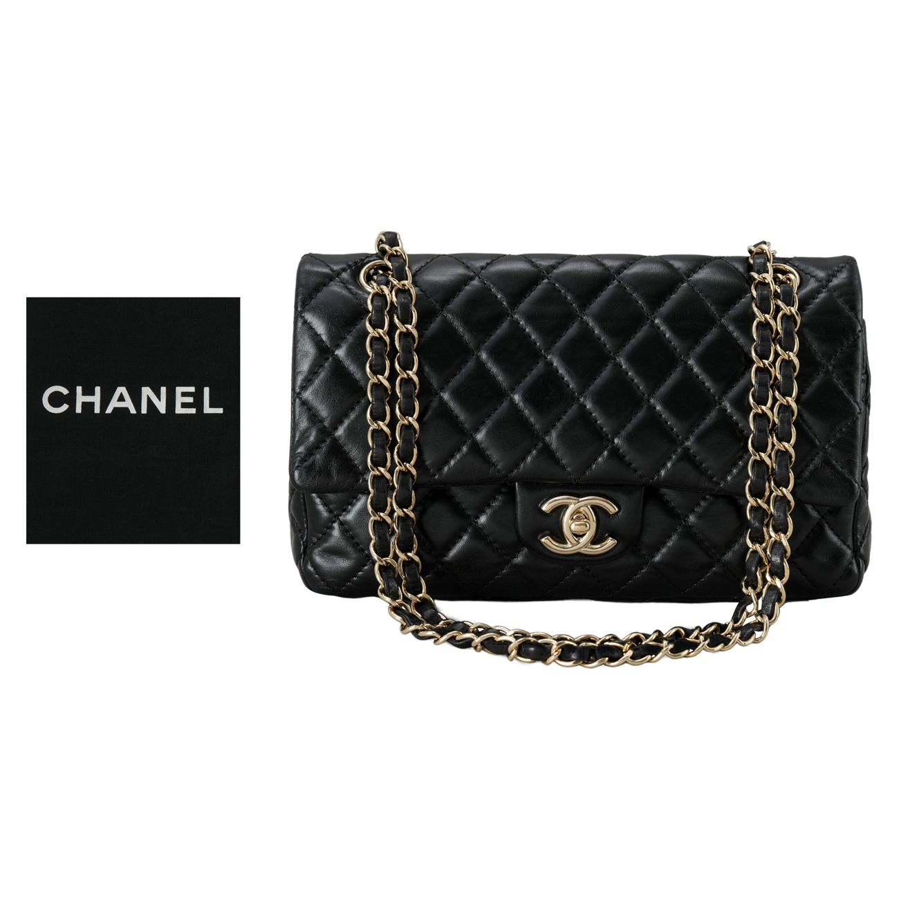 CHANEL(USED)샤넬 램스킨 클래식 미듐 플랩백