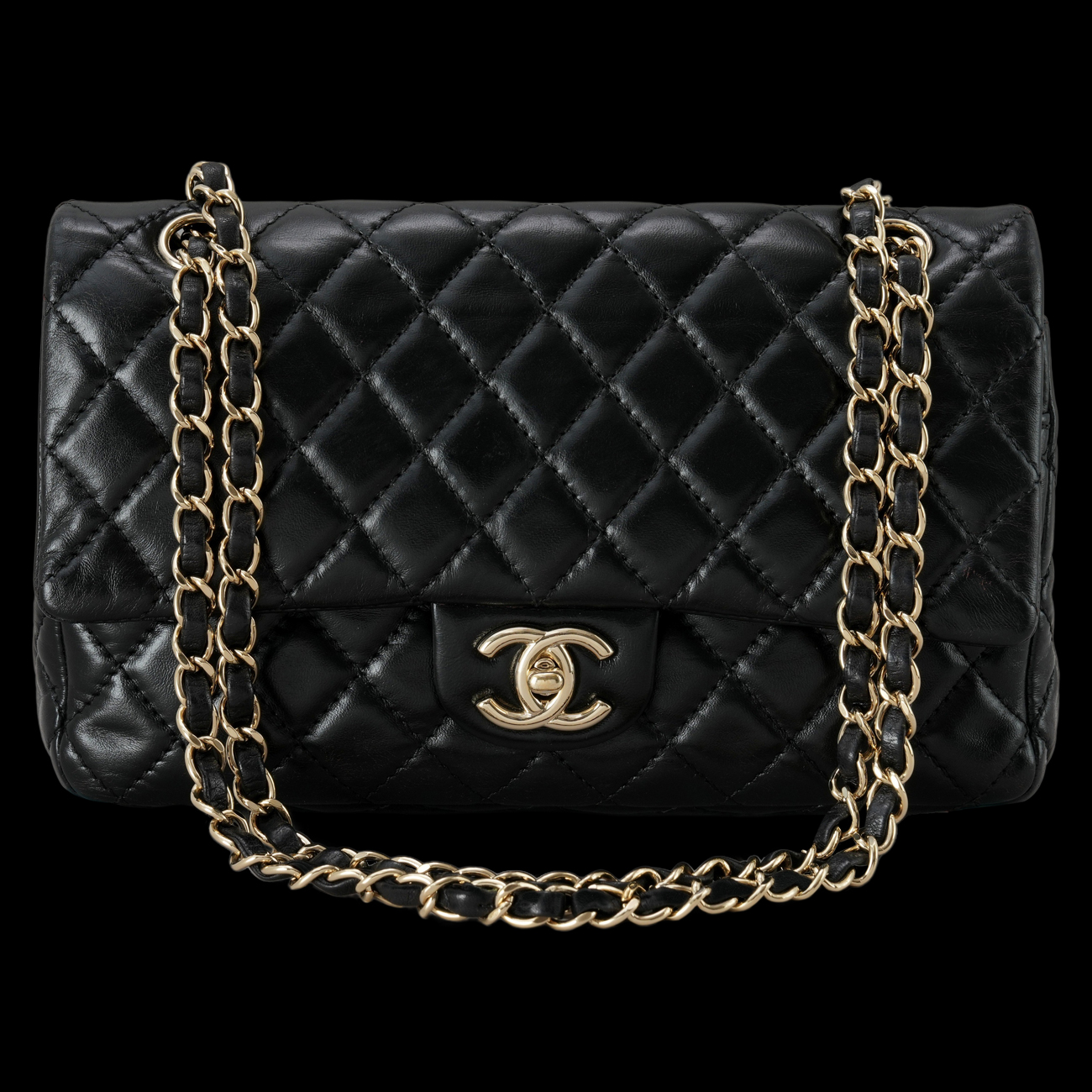 CHANEL(USED)샤넬 램스킨 클래식 미듐 플랩백