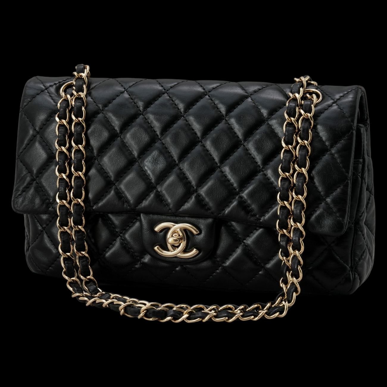 CHANEL(USED)샤넬 램스킨 클래식 미듐 플랩백