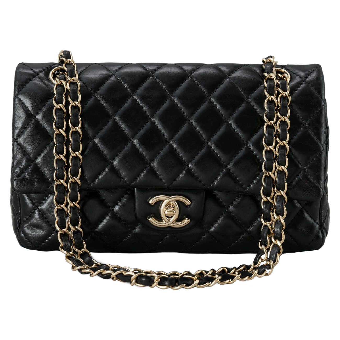 CHANEL(USED)샤넬 램스킨 클래식 미듐 플랩백