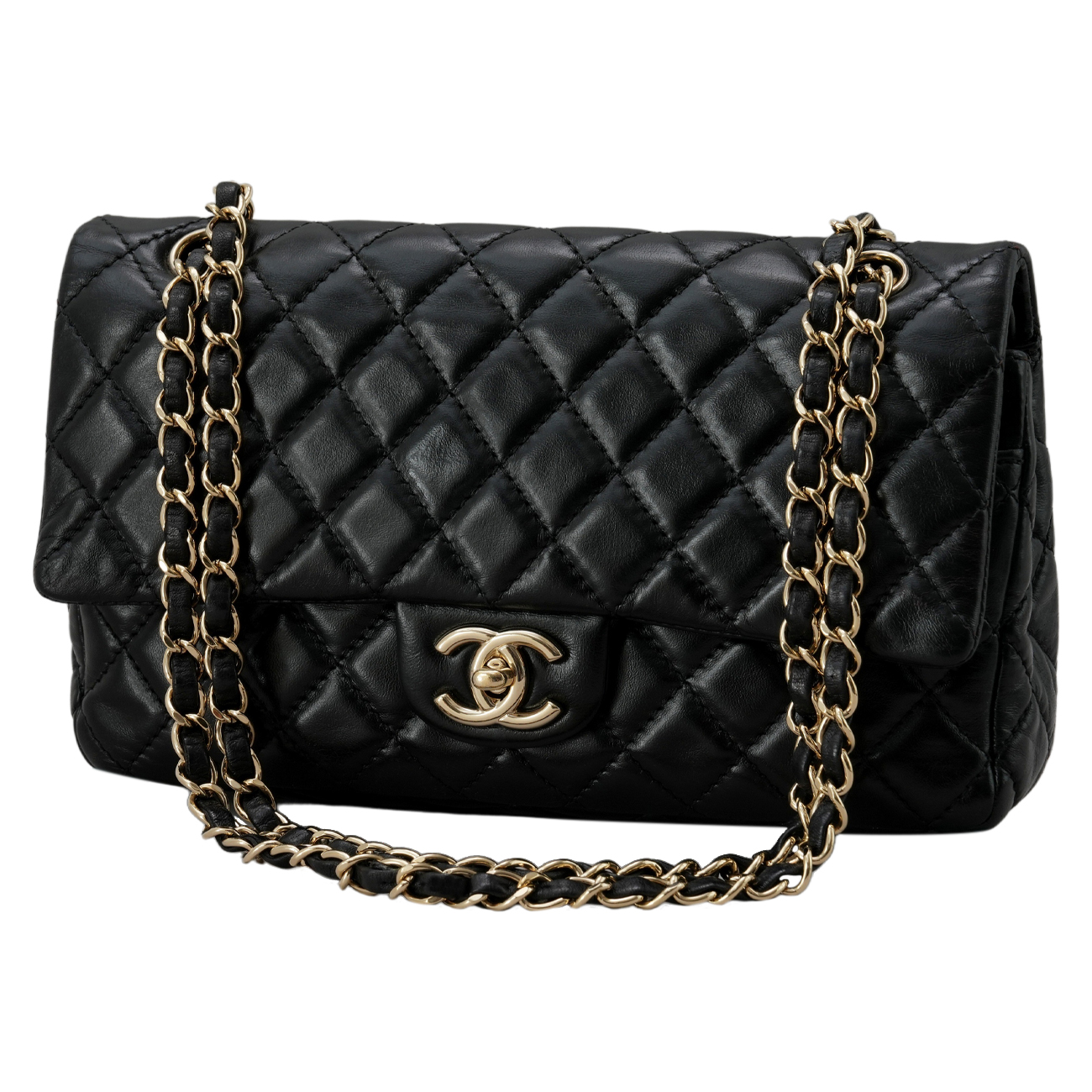 CHANEL(USED)샤넬 램스킨 클래식 미듐 플랩백