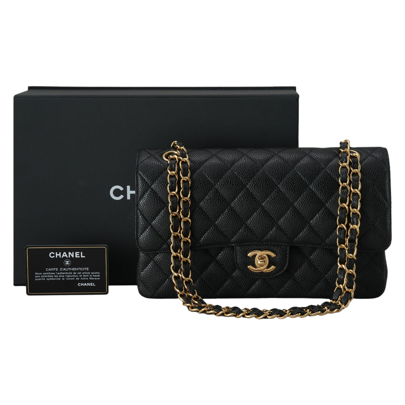 CHANEL(USED)샤넬 캐비어 클래식 미듐 플랩백