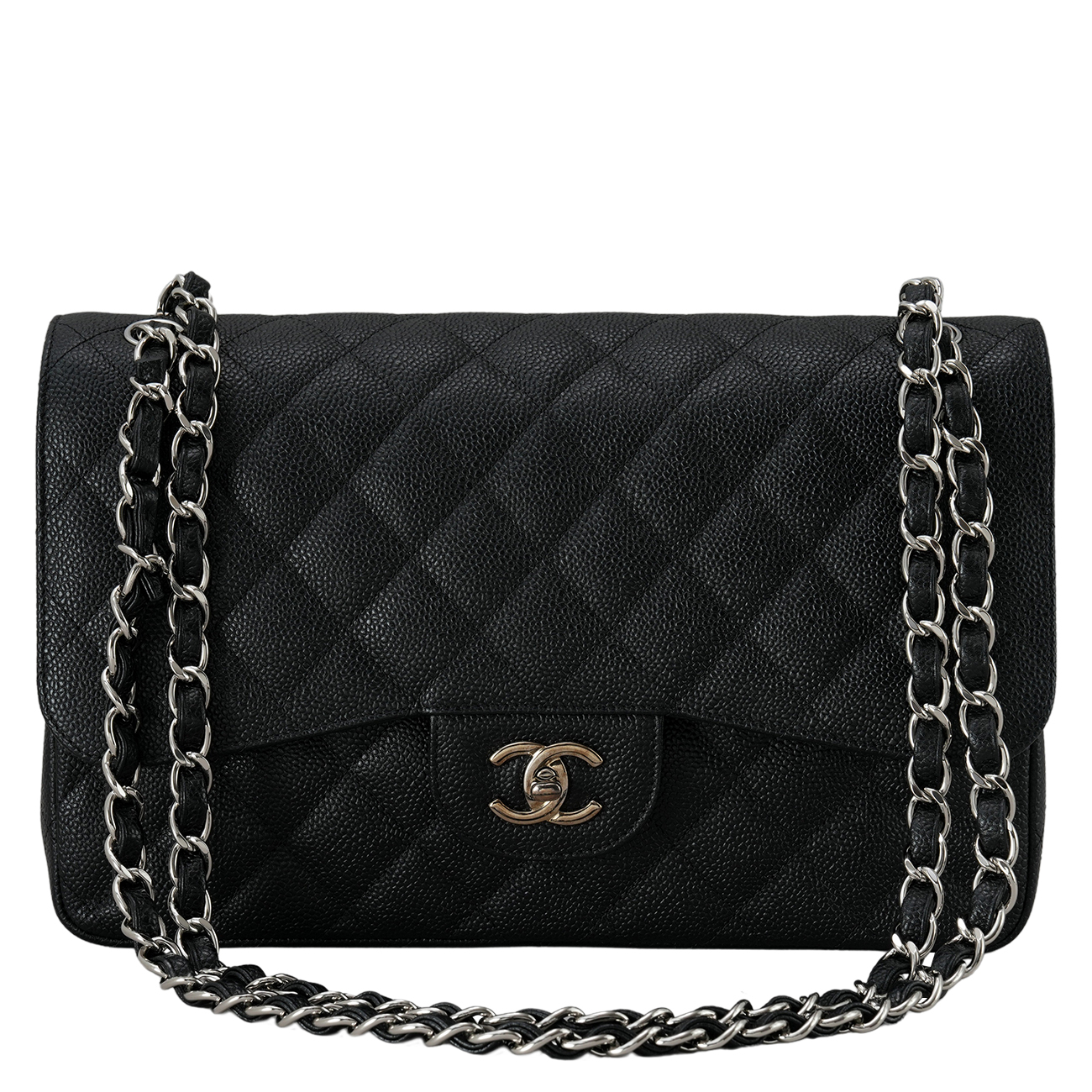 CHANEL(USED)샤넬 A58600 캐비어 클래식 라지 플랩백