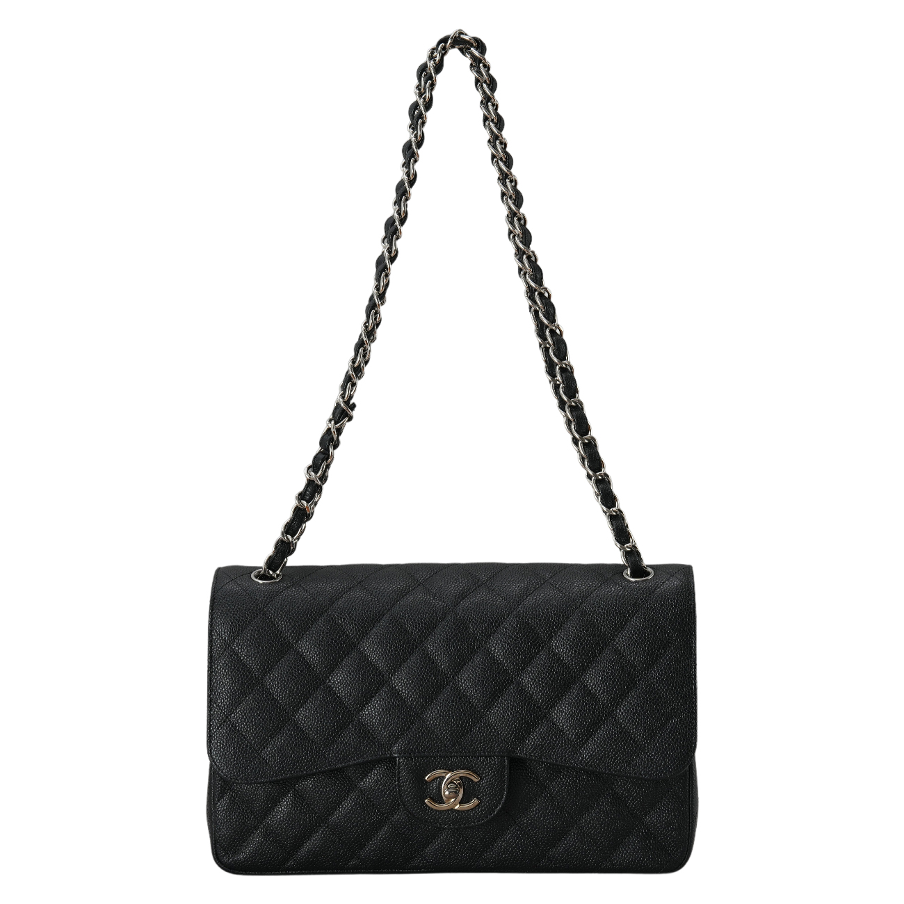 CHANEL(USED)샤넬 A58600 캐비어 클래식 라지 플랩백