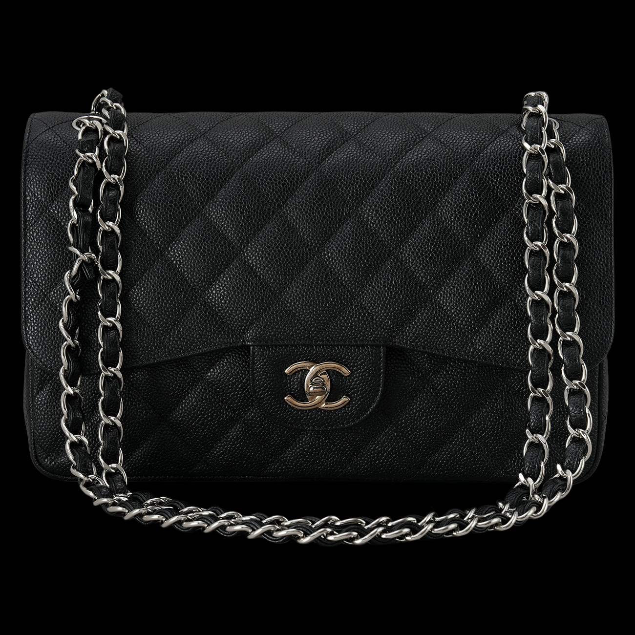 CHANEL(USED)샤넬 A58600 캐비어 클래식 라지 플랩백
