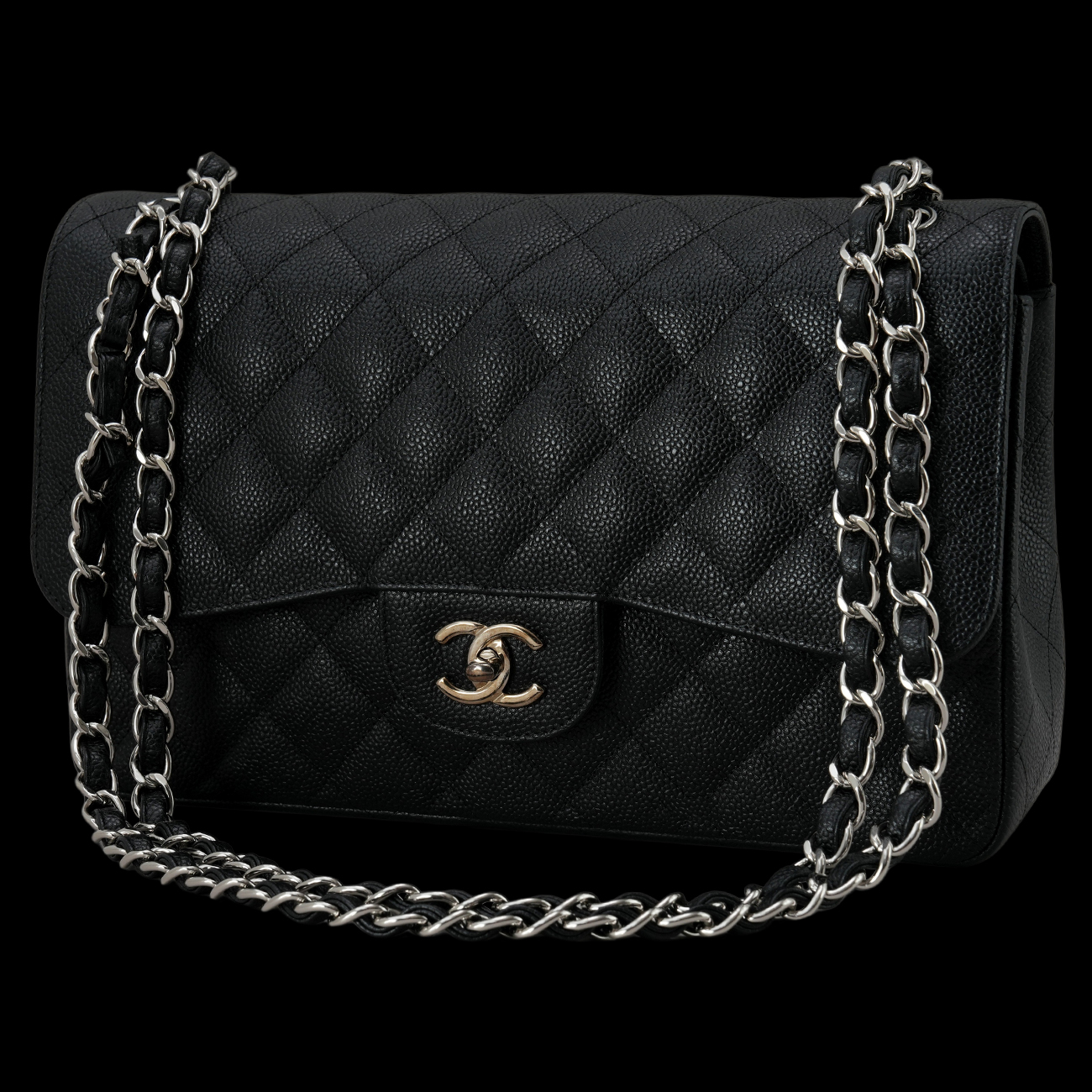 CHANEL(USED)샤넬 A58600 캐비어 클래식 라지 플랩백