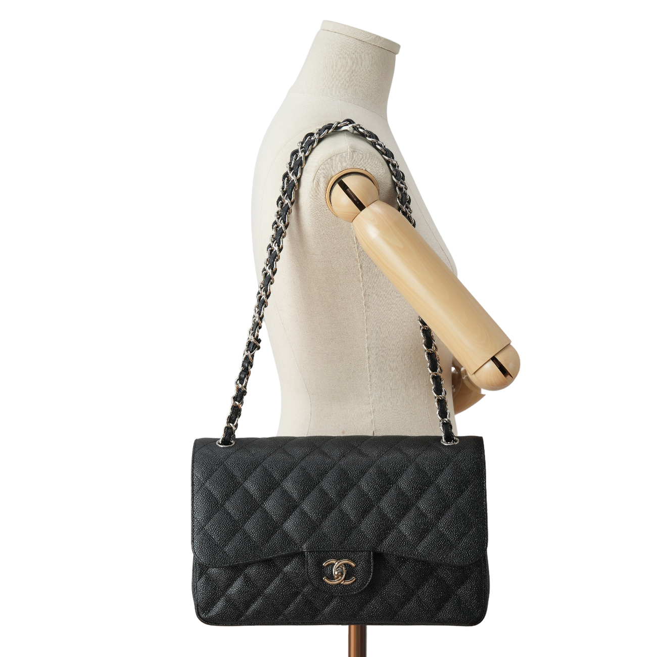 CHANEL(USED)샤넬 A58600 캐비어 클래식 라지 플랩백