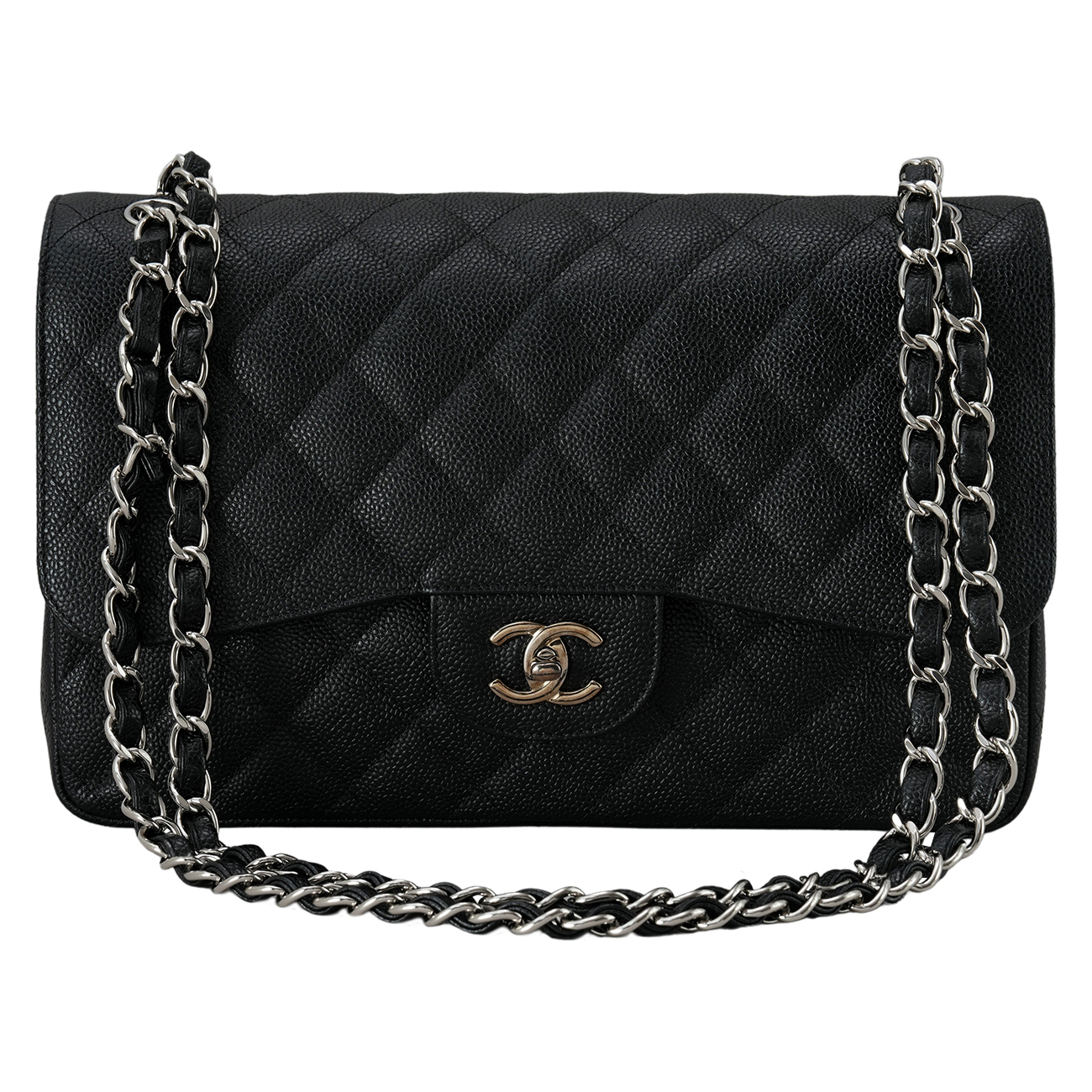 CHANEL(USED)샤넬 A58600 캐비어 클래식 라지 플랩백