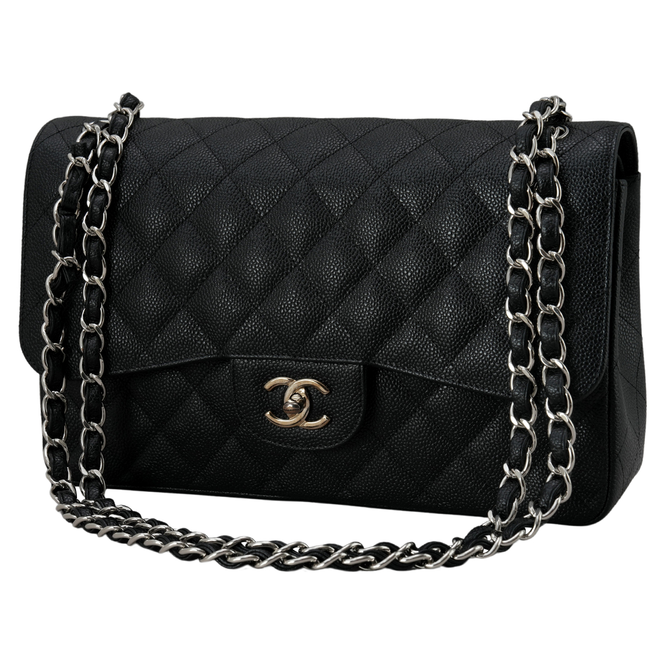 CHANEL(USED)샤넬 A58600 캐비어 클래식 라지 플랩백