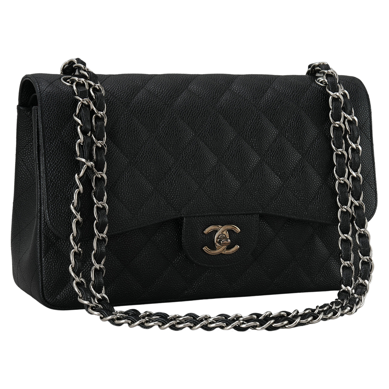 CHANEL(USED)샤넬 A58600 캐비어 클래식 라지 플랩백