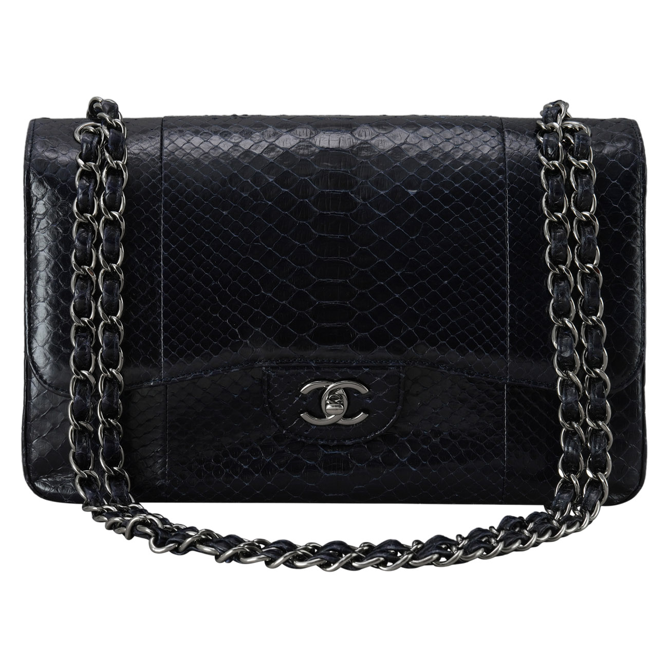 CHANEL(USED)샤넬 클래식 파이톤 라지 플랩백