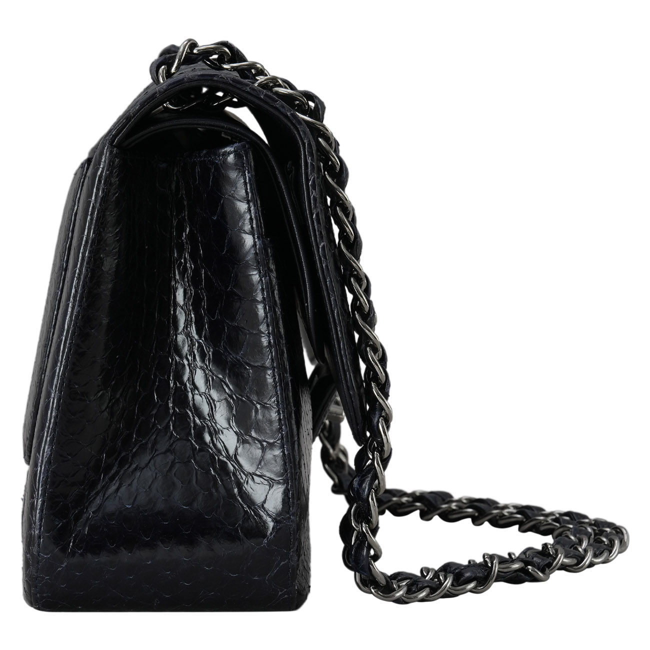 CHANEL(USED)샤넬 클래식 파이톤 라지 플랩백