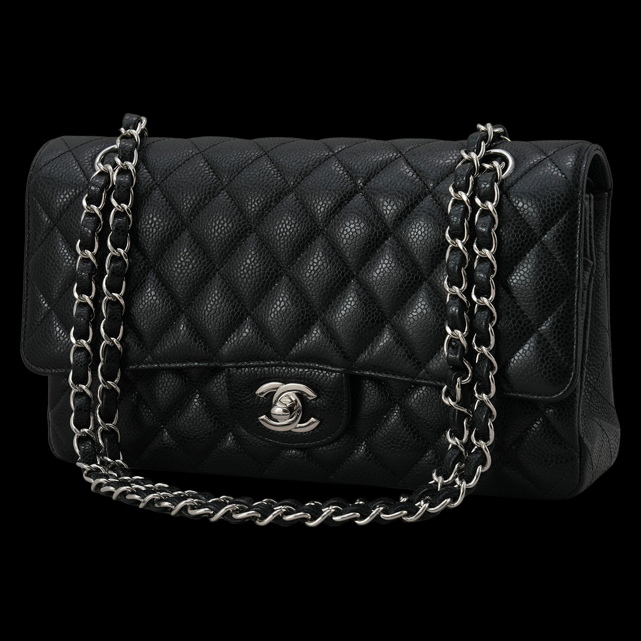 CHANEL(USED)샤넬 캐비어 클래식 미듐 플랩백