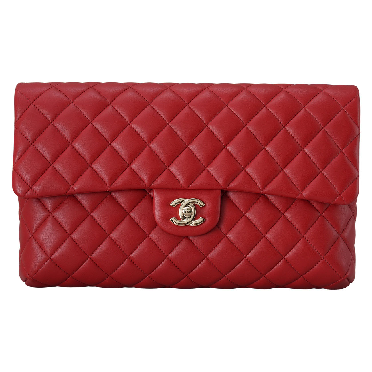 CHANEL(USED)샤넬 램스킨 클래식 플랩 클러치백