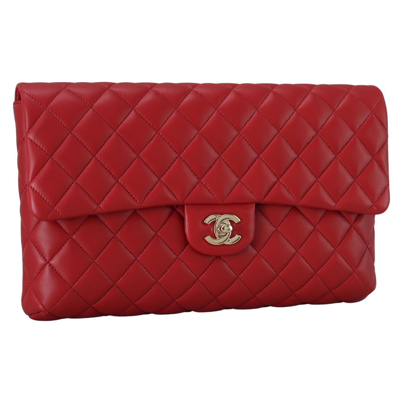 CHANEL(USED)샤넬 램스킨 클래식 플랩 클러치백
