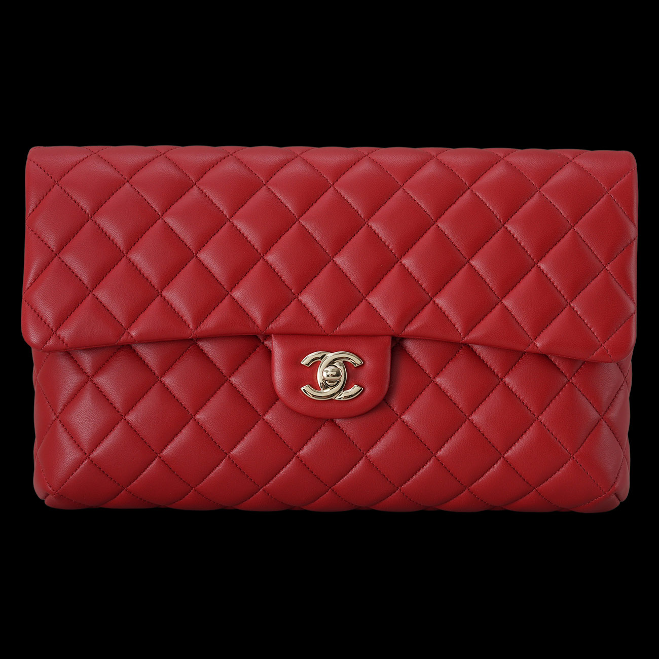 CHANEL(USED)샤넬 램스킨 클래식 플랩 클러치백