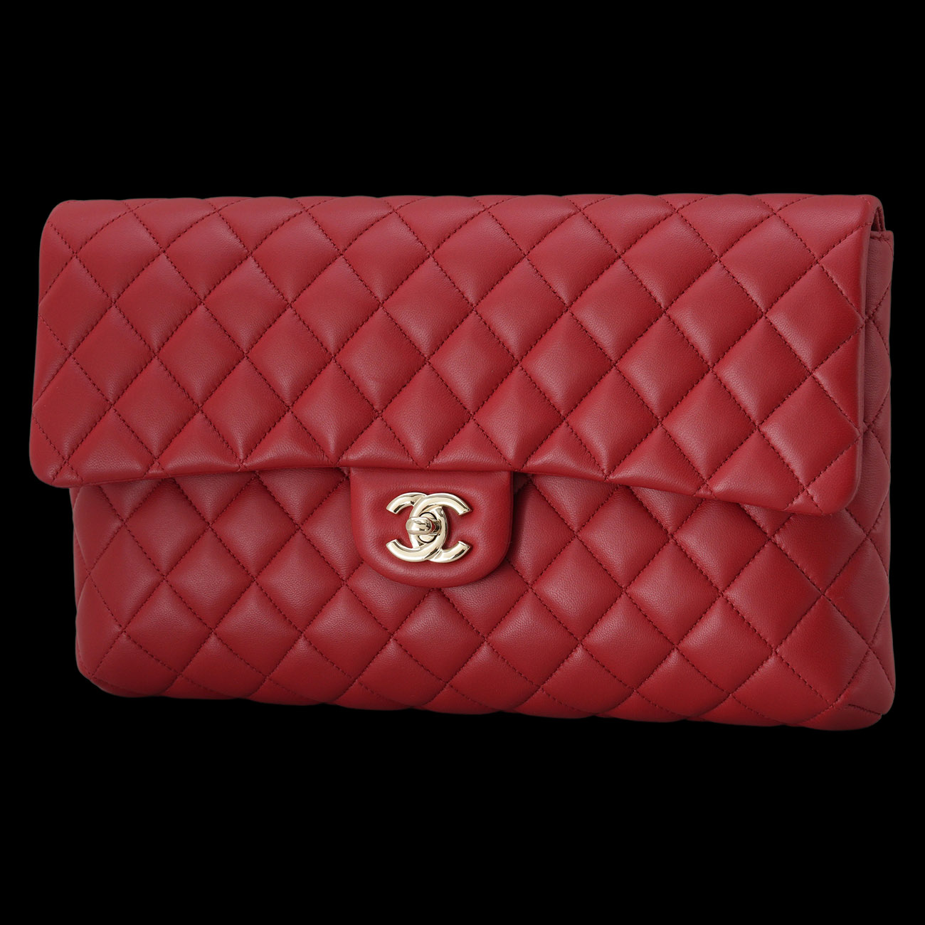 CHANEL(USED)샤넬 램스킨 클래식 플랩 클러치백