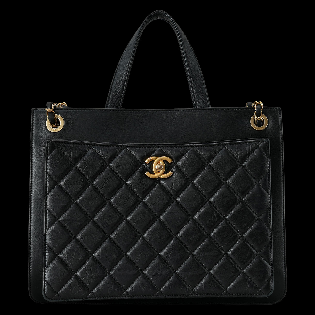 CHANEL(USED)샤넬 시즌 체인 토트겸 숄더백