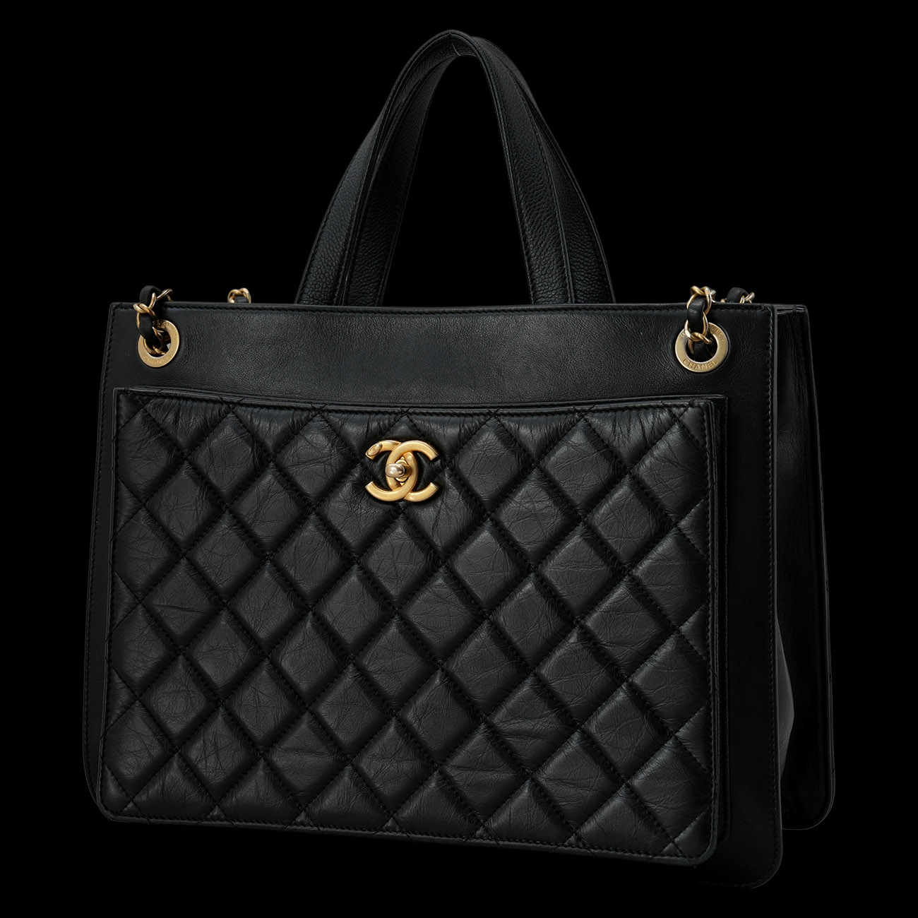 CHANEL(USED)샤넬 시즌 체인 토트겸 숄더백