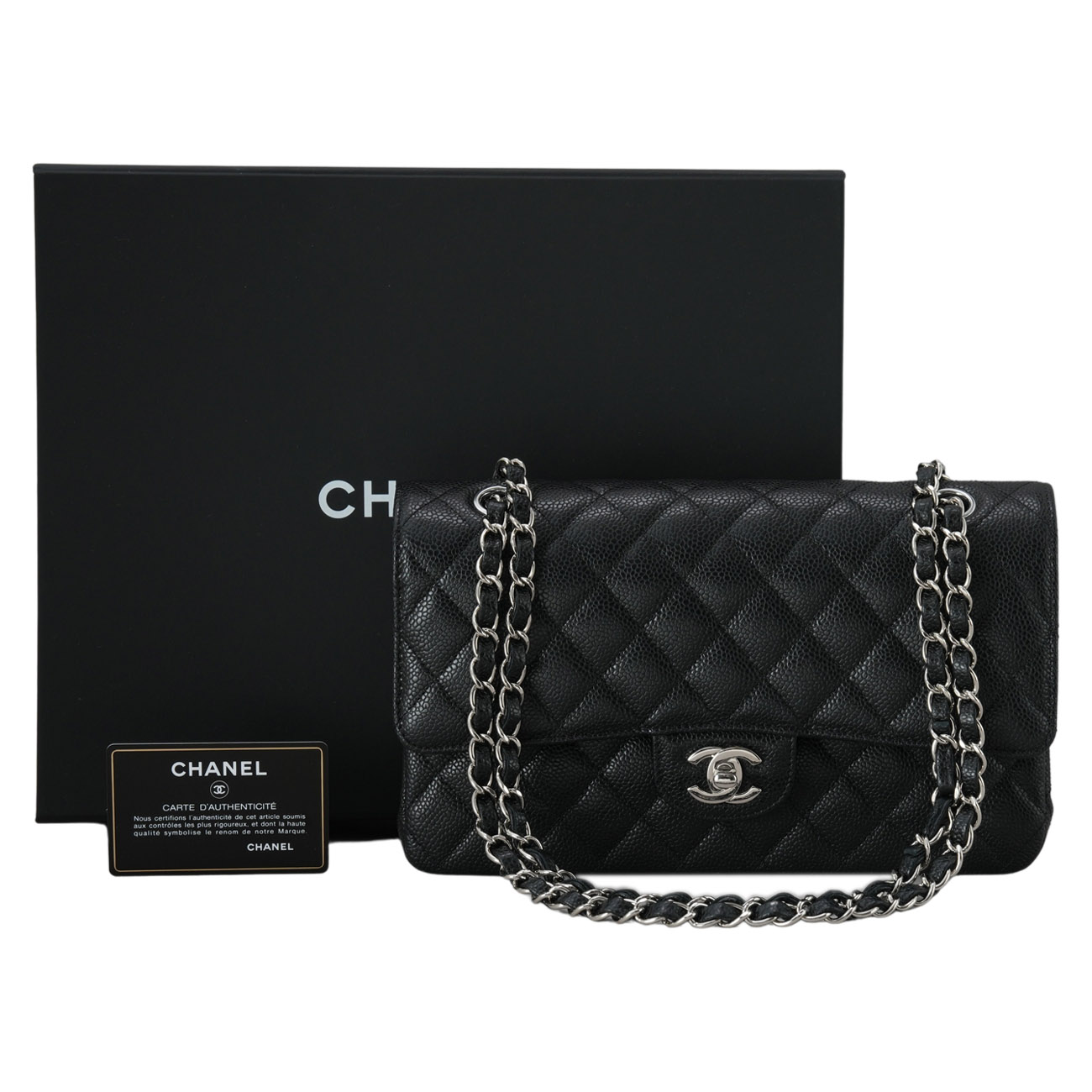 CHANEL(USED)샤넬 캐비어 클래식 미듐 플랩백
