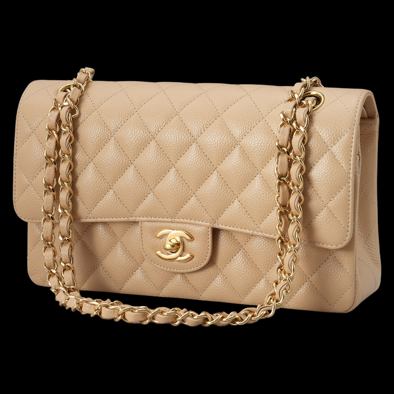 CHANEL(USED)샤넬 캐비어 클래식 미듐 플랩백