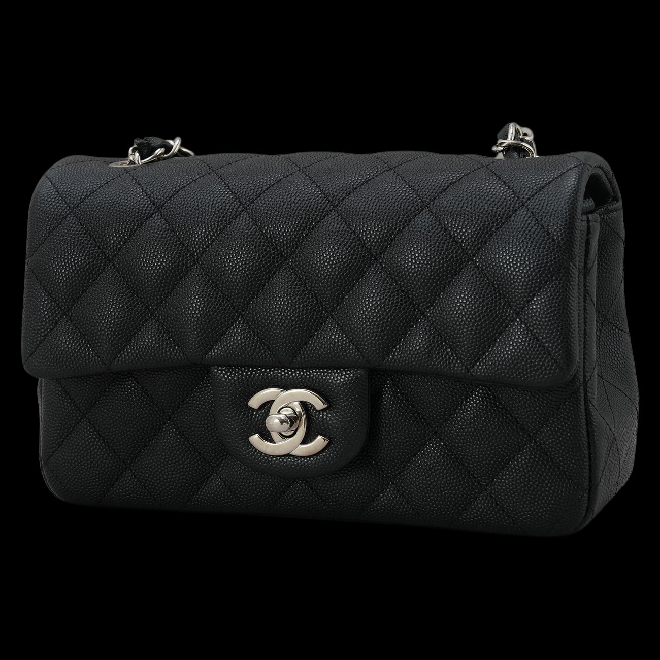 CHANEL(USED)샤넬 캐비어 클래식 뉴미니 체인 플랩백