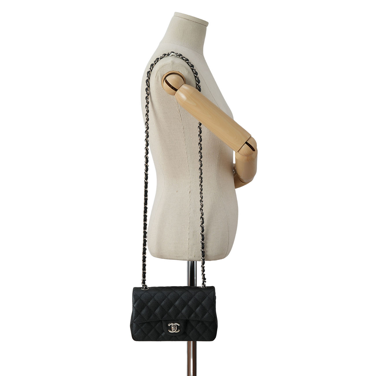 CHANEL(USED)샤넬 캐비어 클래식 뉴미니 체인 플랩백