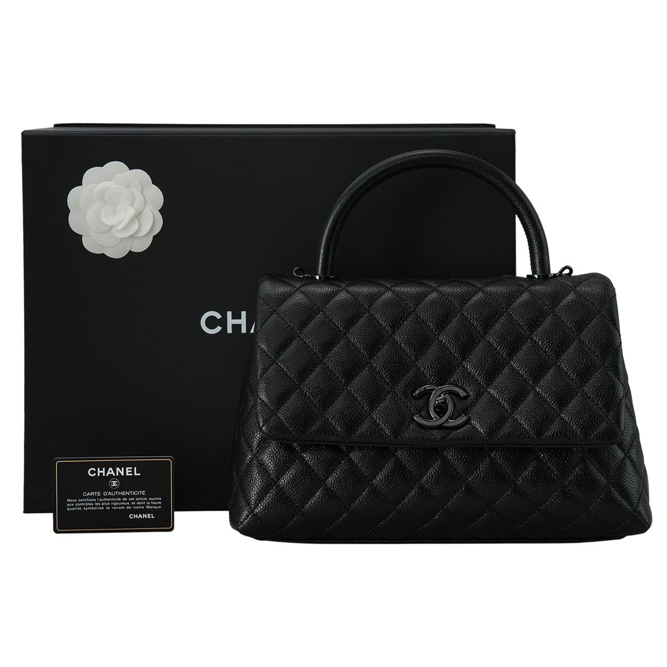 CHANEL(USED)샤넬 캐비어 코코핸들 미듐