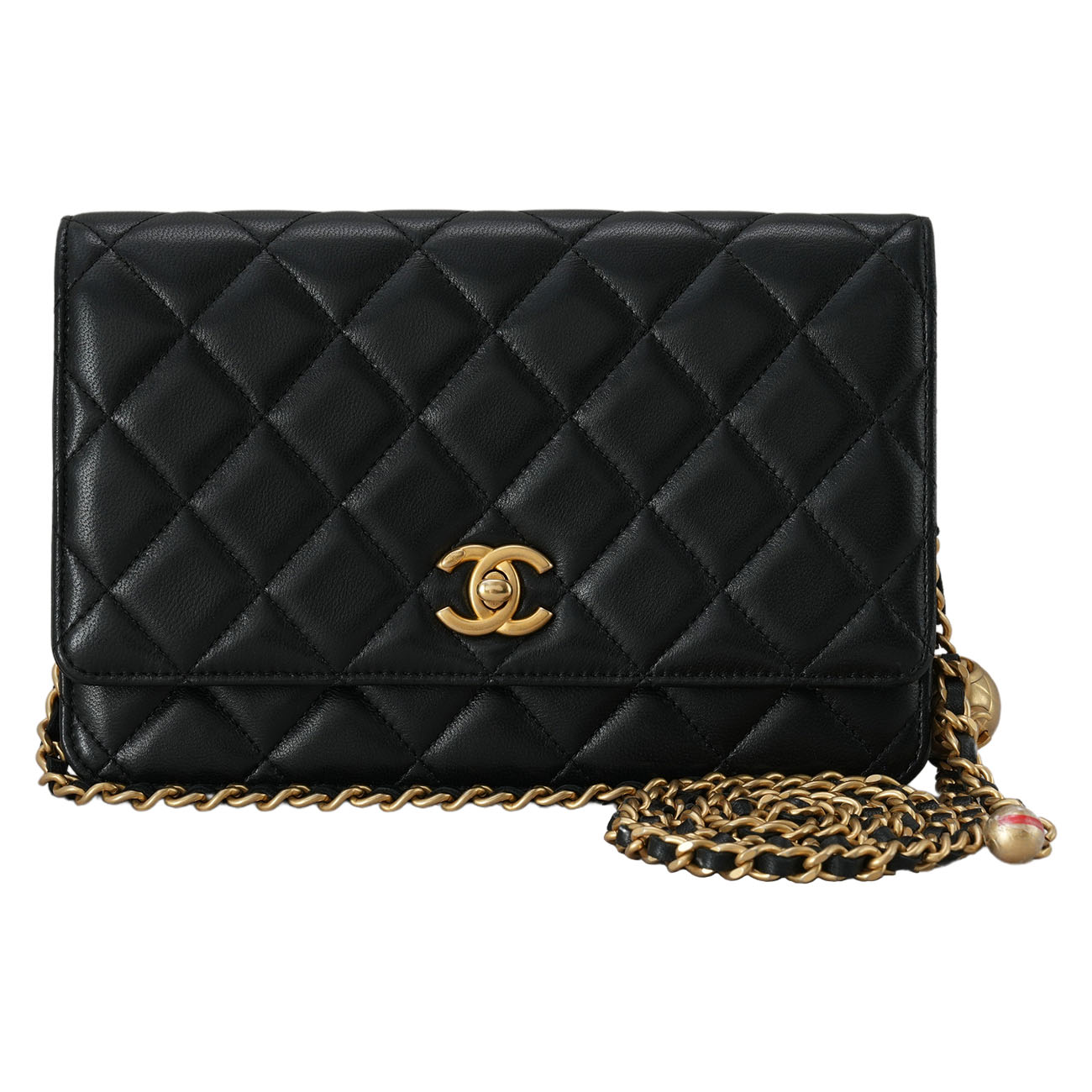 CHANEL(USED)샤넬 램스킨 골든볼 클래식 WOC