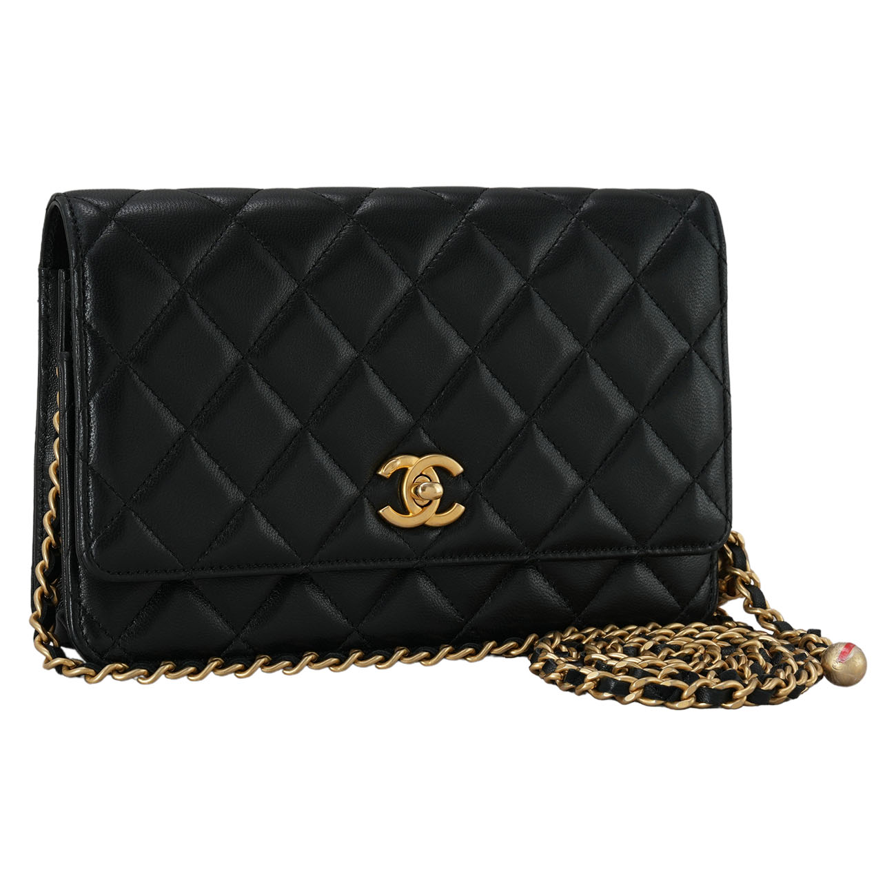 CHANEL(USED)샤넬 램스킨 골든볼 클래식 WOC