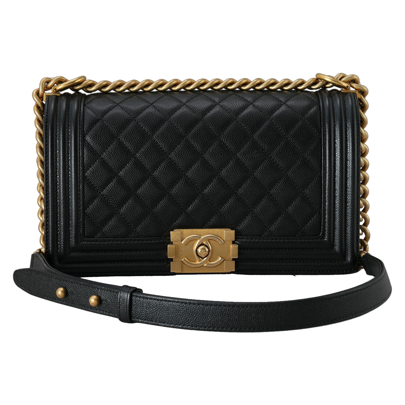 CHANEL(USED)샤넬 캐비어 보이샤넬 미듐 플랩백