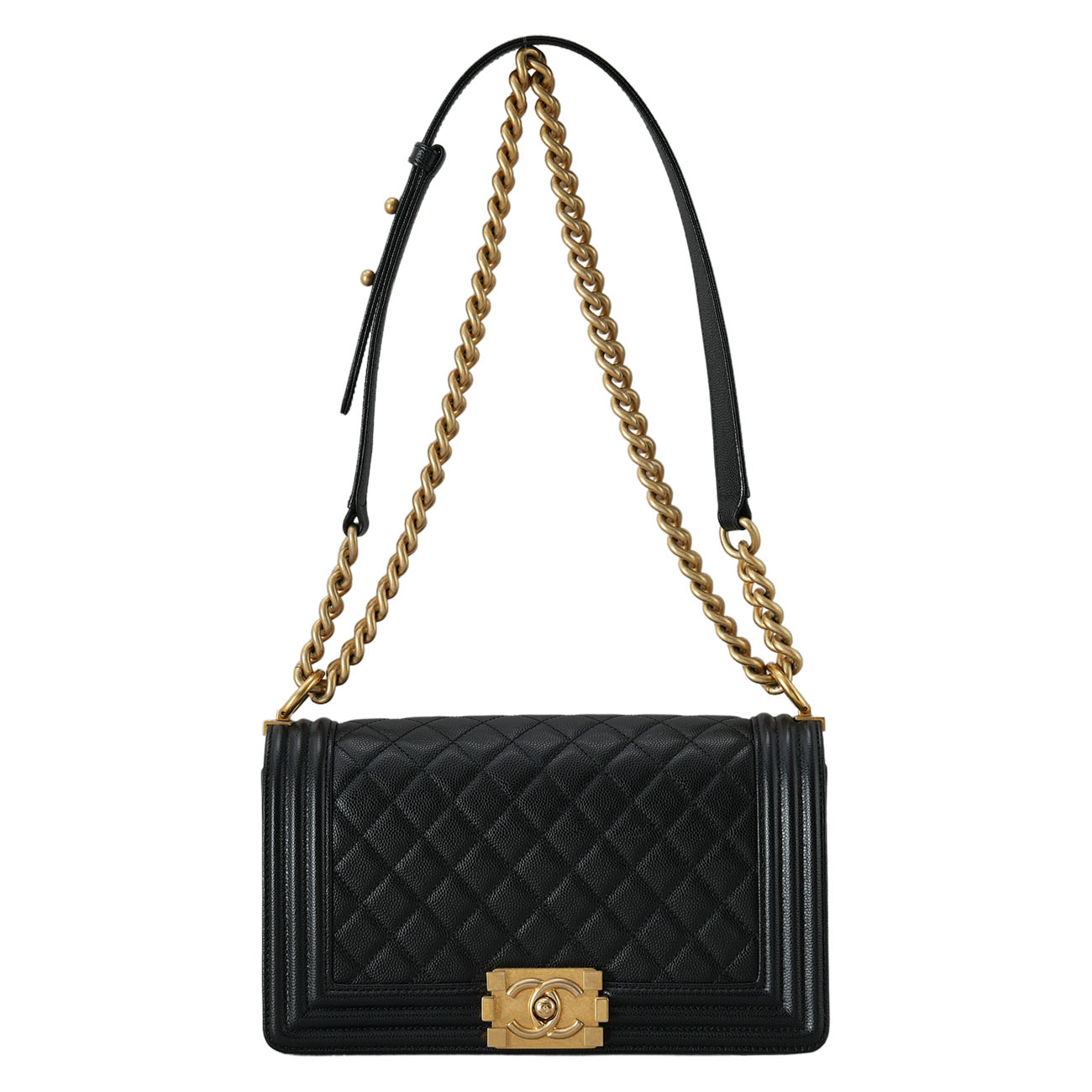 CHANEL(USED)샤넬 캐비어 보이샤넬 미듐 플랩백