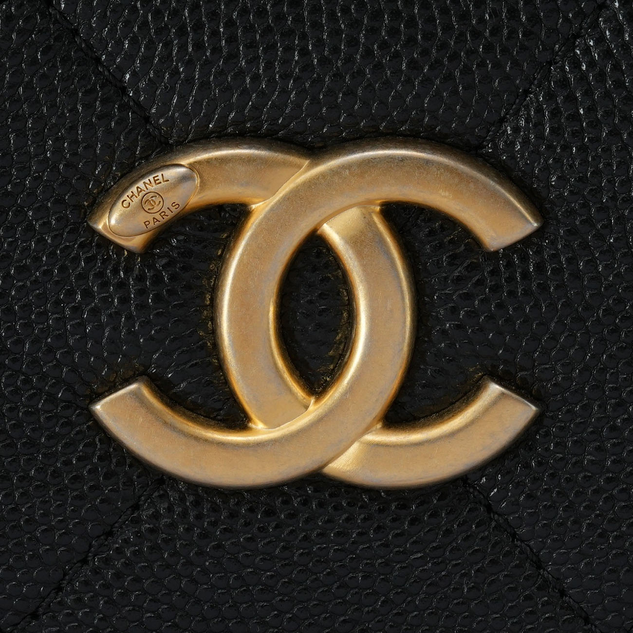 CHANEL(USED)샤넬 AS2713 캐비어 CC로고 버킷백