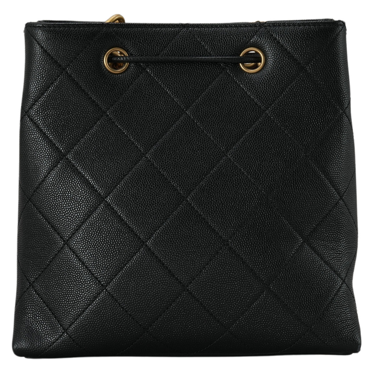 CHANEL(USED)샤넬 AS2713 캐비어 CC로고 버킷백