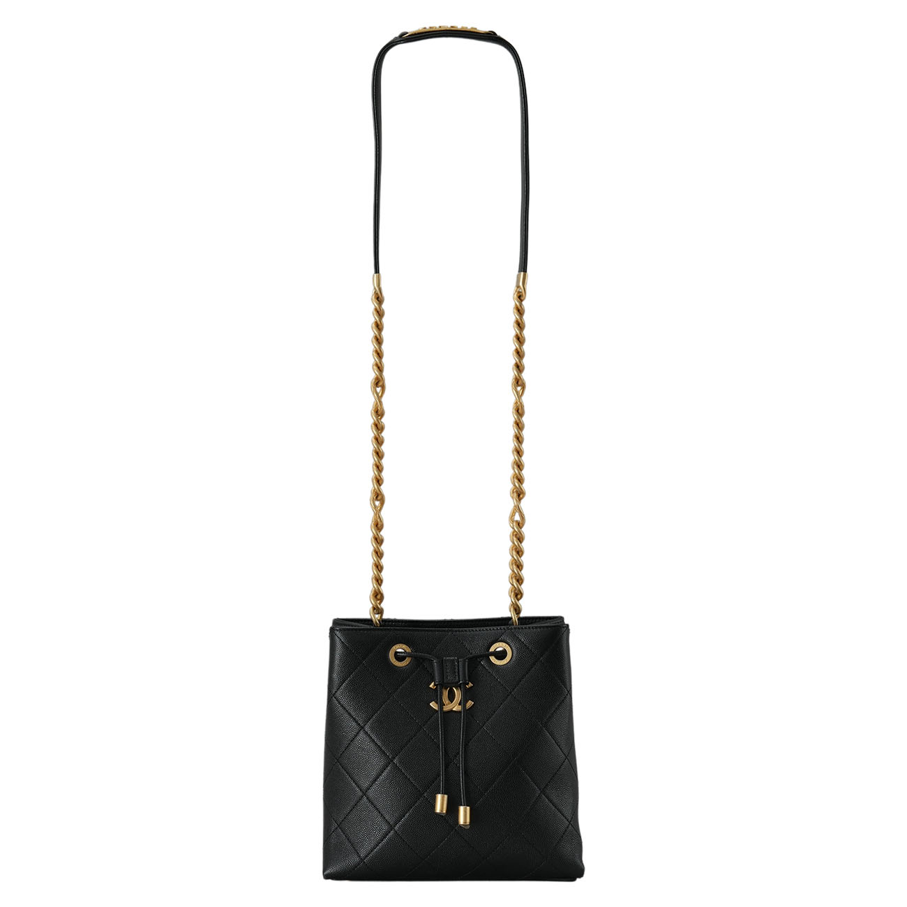 CHANEL(USED)샤넬 AS2713 캐비어 CC로고 버킷백