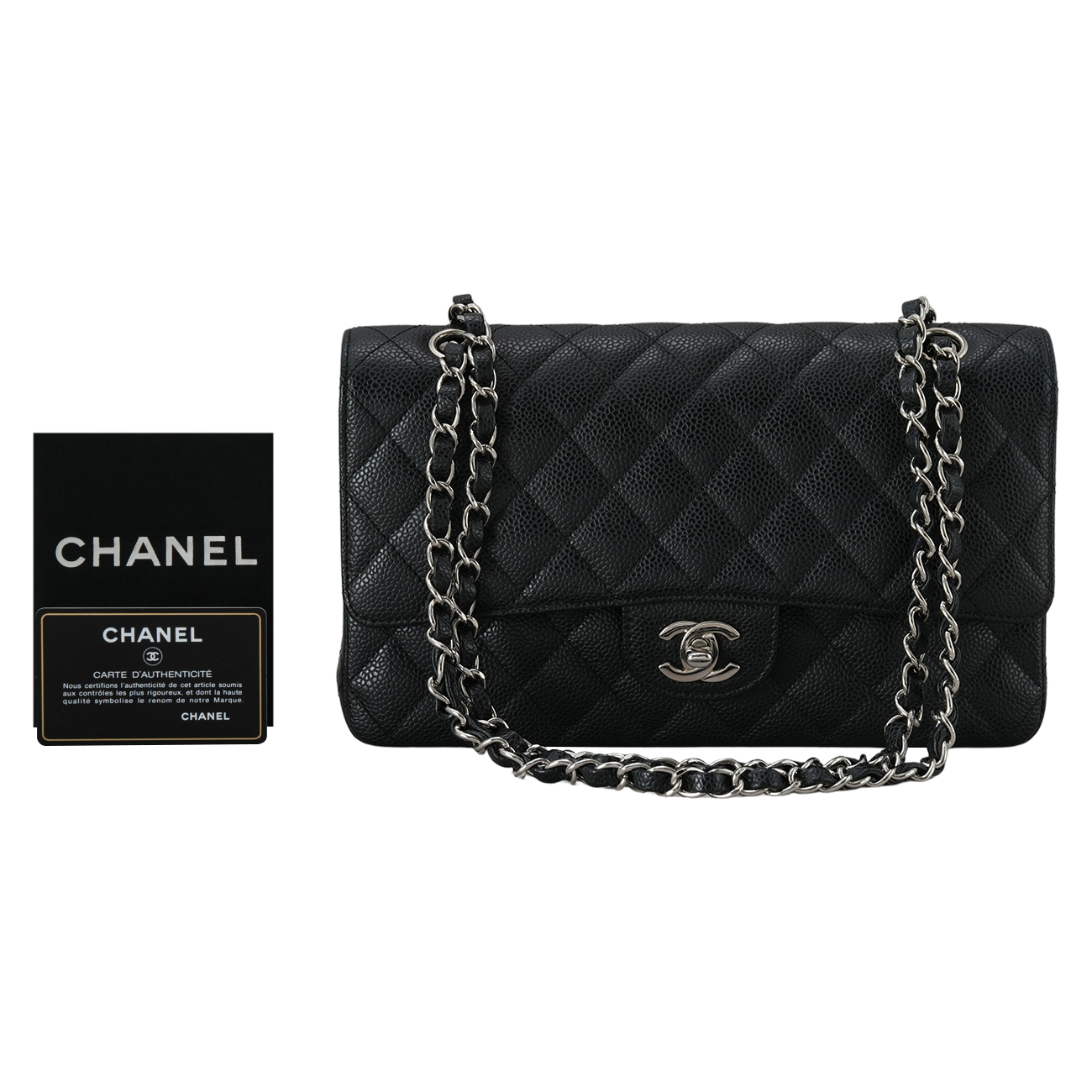 CHANEL(USED)샤넬 캐비어 클래식 미듐 플랩백