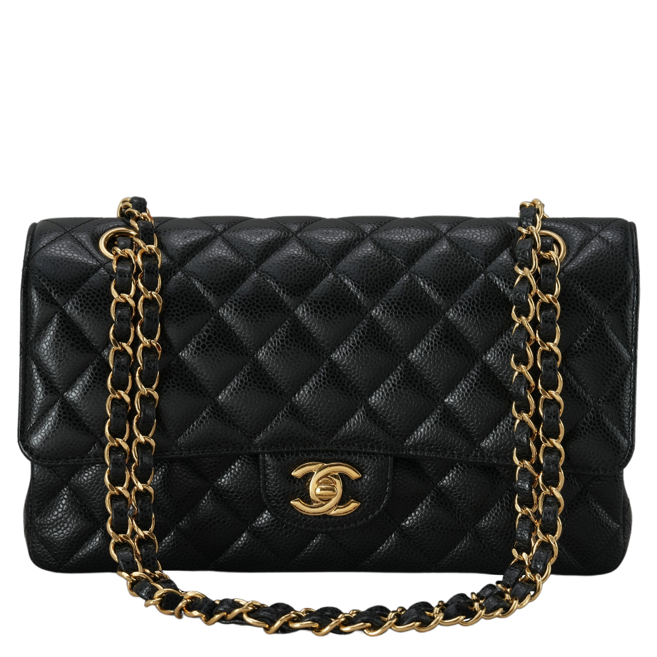 CHANEL(USED)샤넬 A01112 캐비어 클래식 미듐 플랩백