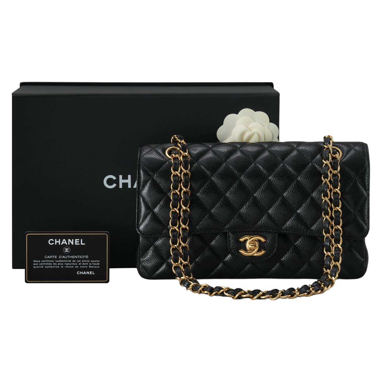 CHANEL(USED)샤넬 A01112 캐비어 클래식 미듐 플랩백