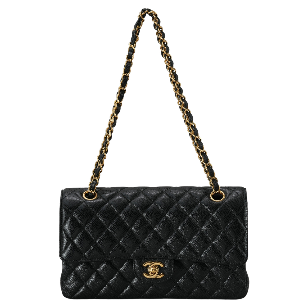 CHANEL(USED)샤넬 A01112 캐비어 클래식 미듐 플랩백