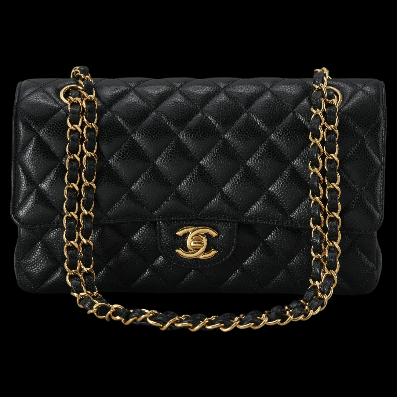 CHANEL(USED)샤넬 A01112 캐비어 클래식 미듐 플랩백