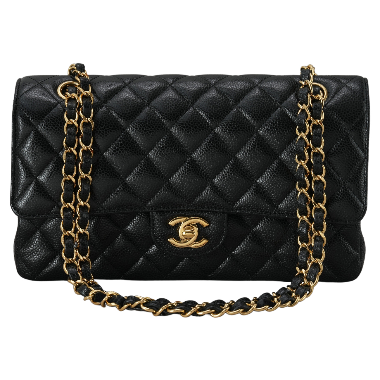 CHANEL(USED)샤넬 A01112 캐비어 클래식 미듐 플랩백