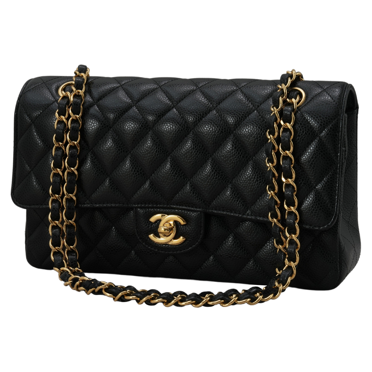CHANEL(USED)샤넬 A01112 캐비어 클래식 미듐 플랩백