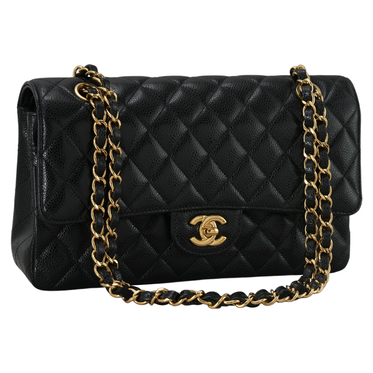 CHANEL(USED)샤넬 A01112 캐비어 클래식 미듐 플랩백