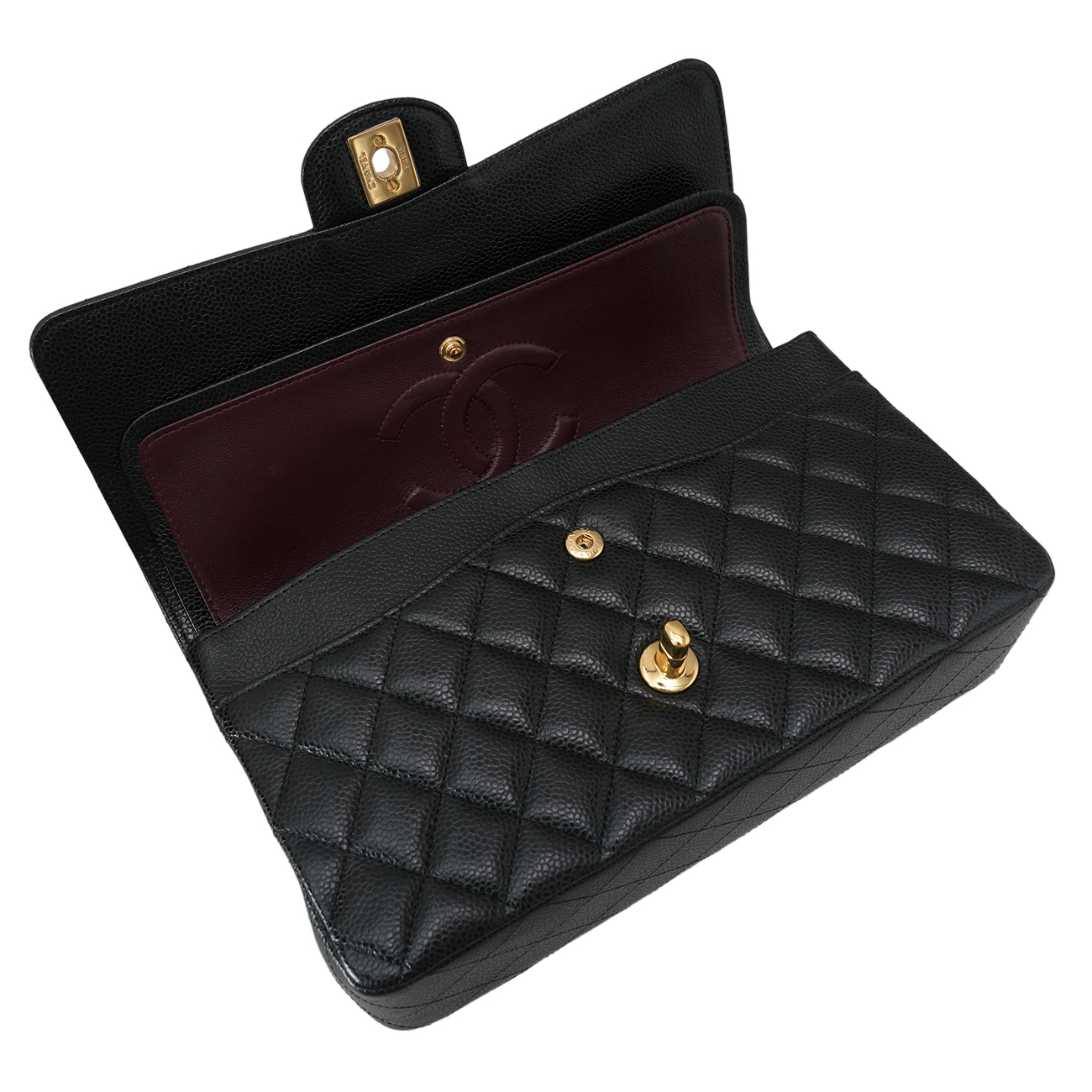 CHANEL(USED)샤넬 A01112 캐비어 클래식 미듐 플랩백