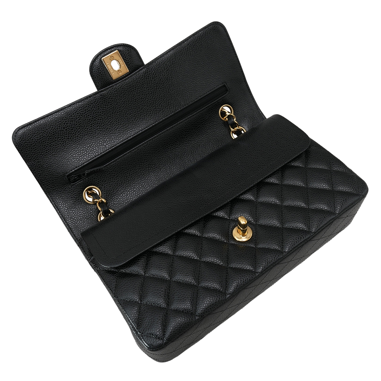 CHANEL(USED)샤넬 A01112 캐비어 클래식 미듐 플랩백