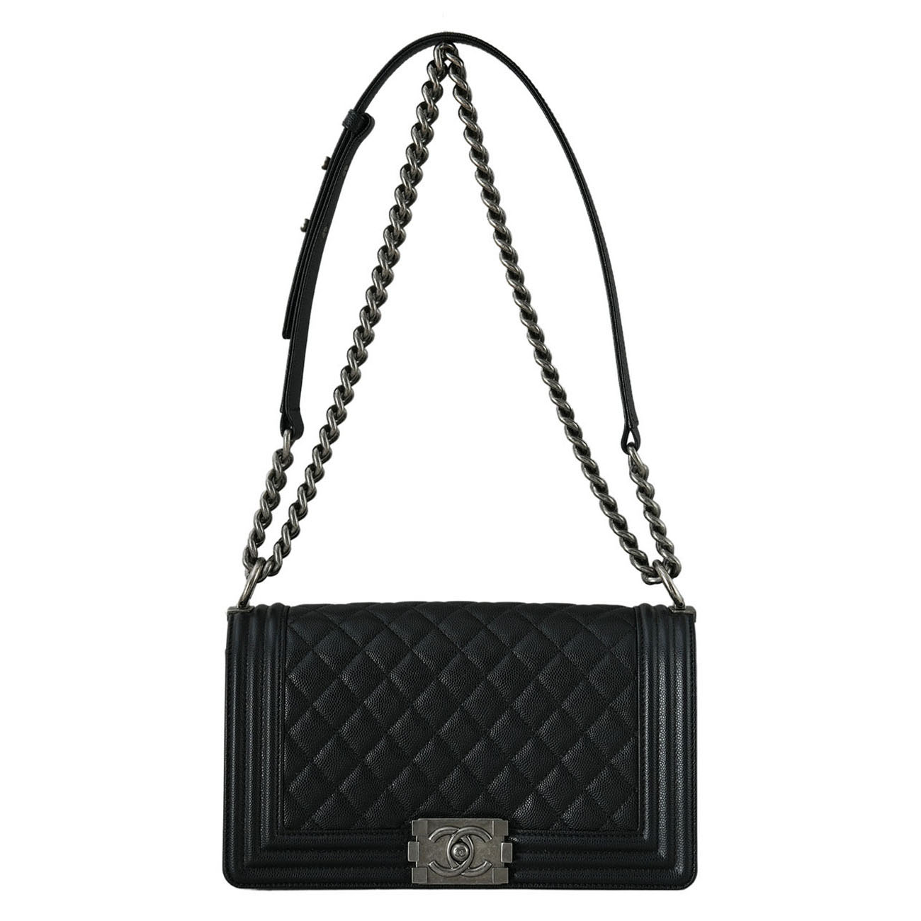 CHANEL(USED)샤넬 캐비어 보이샤넬 미듐 플랩백