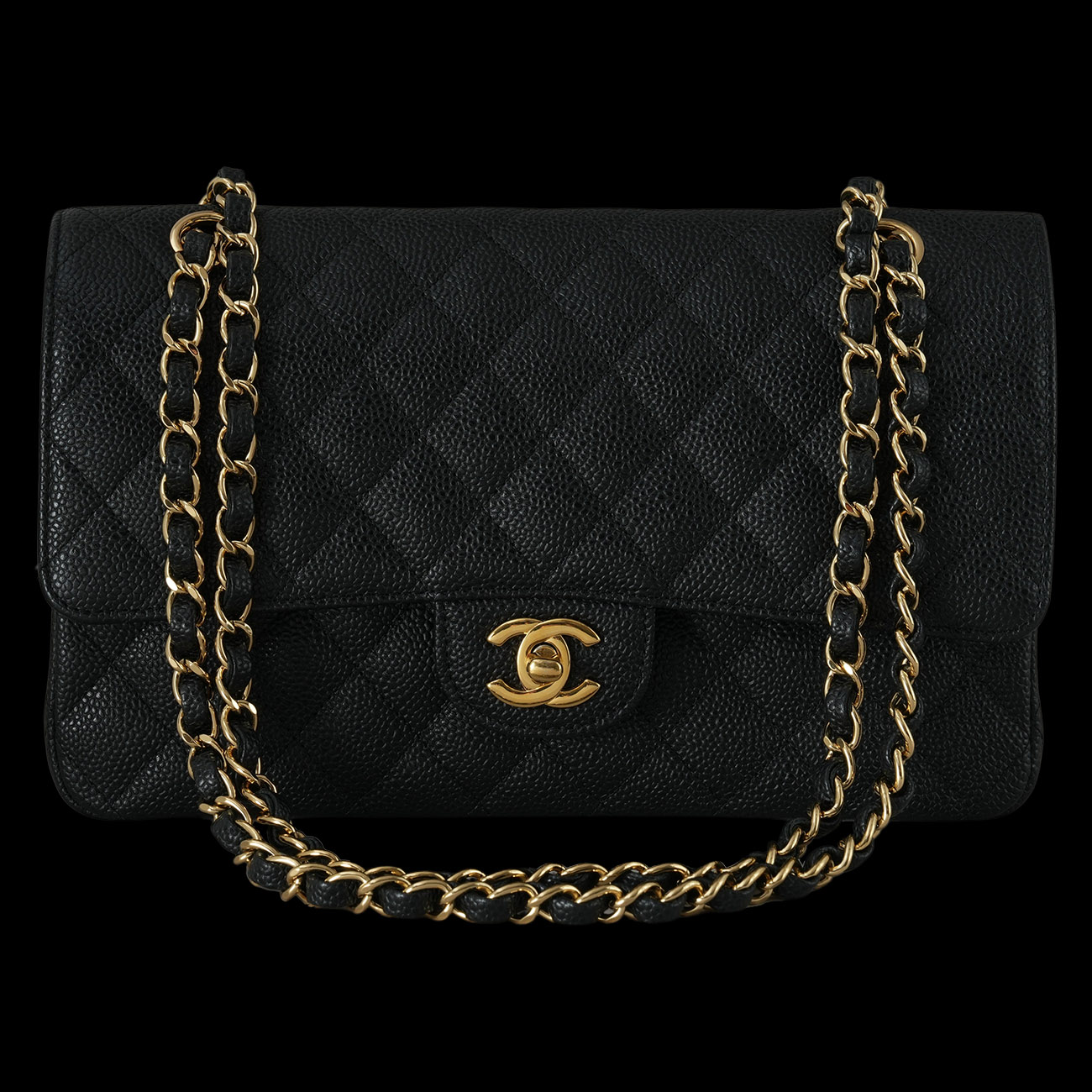CHANEL(USED)샤넬 클래식 캐비어 미듐 플랩백