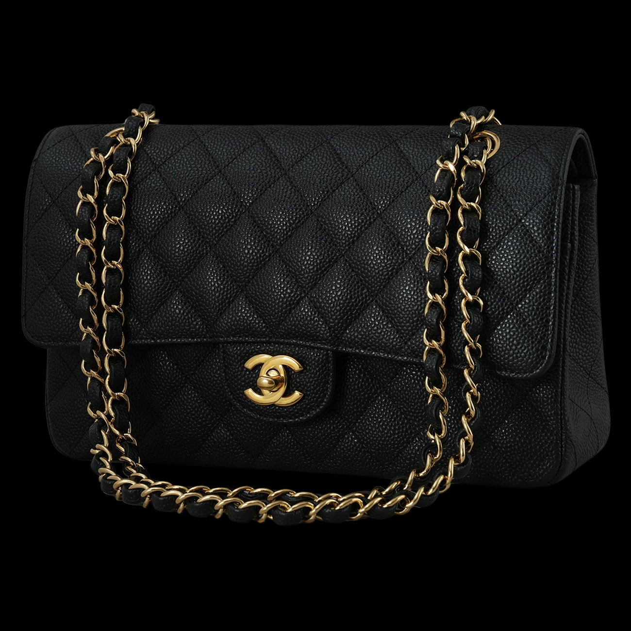 CHANEL(USED)샤넬 클래식 캐비어 미듐 플랩백