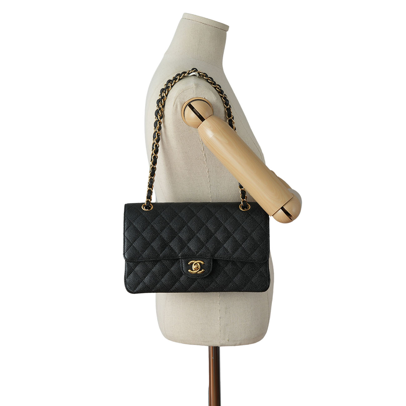 CHANEL(USED)샤넬 클래식 캐비어 미듐 플랩백