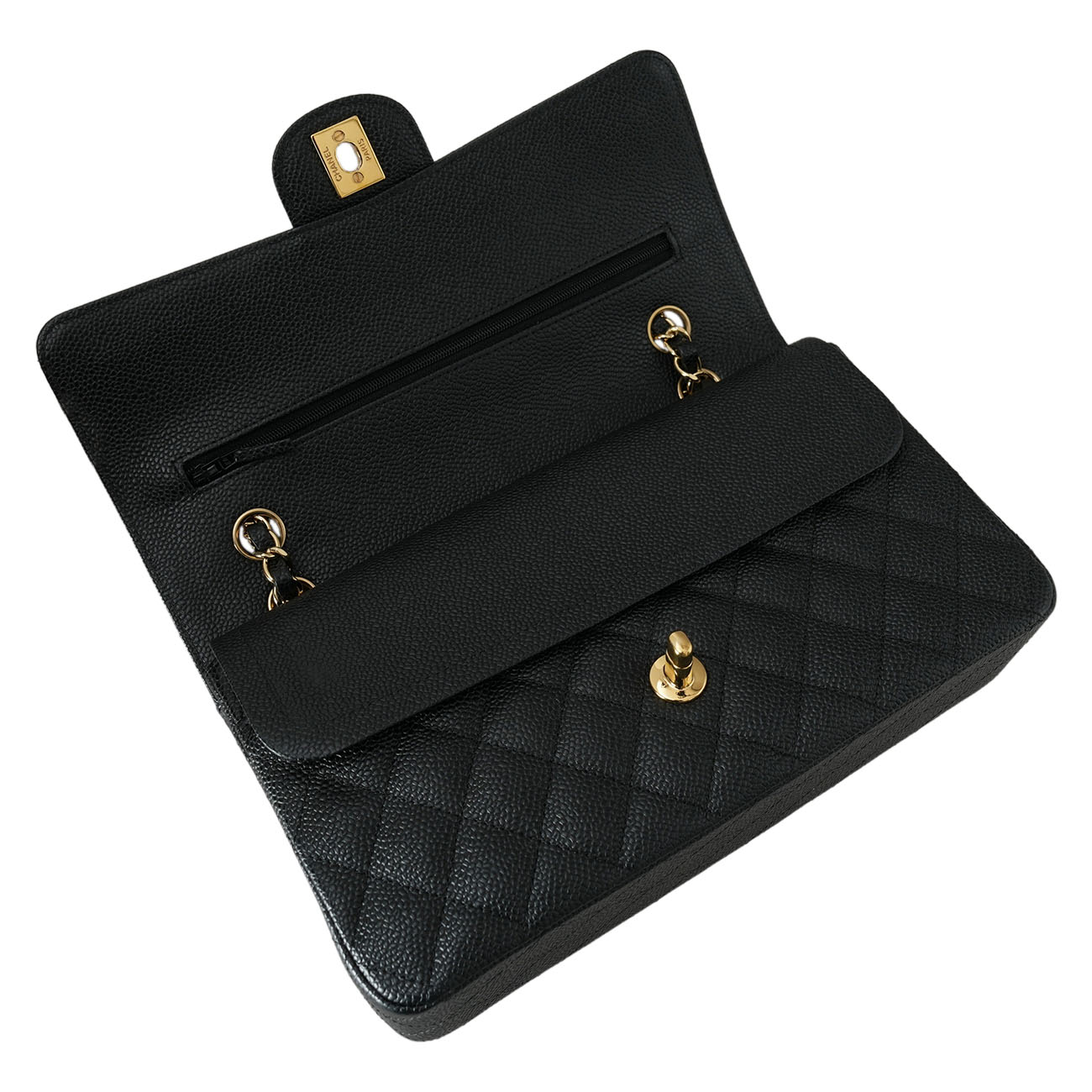 CHANEL(USED)샤넬 클래식 캐비어 미듐 플랩백